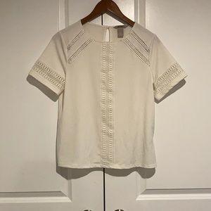 H&M white and lace top